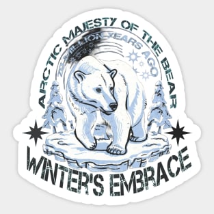 majestic winter bear Sticker